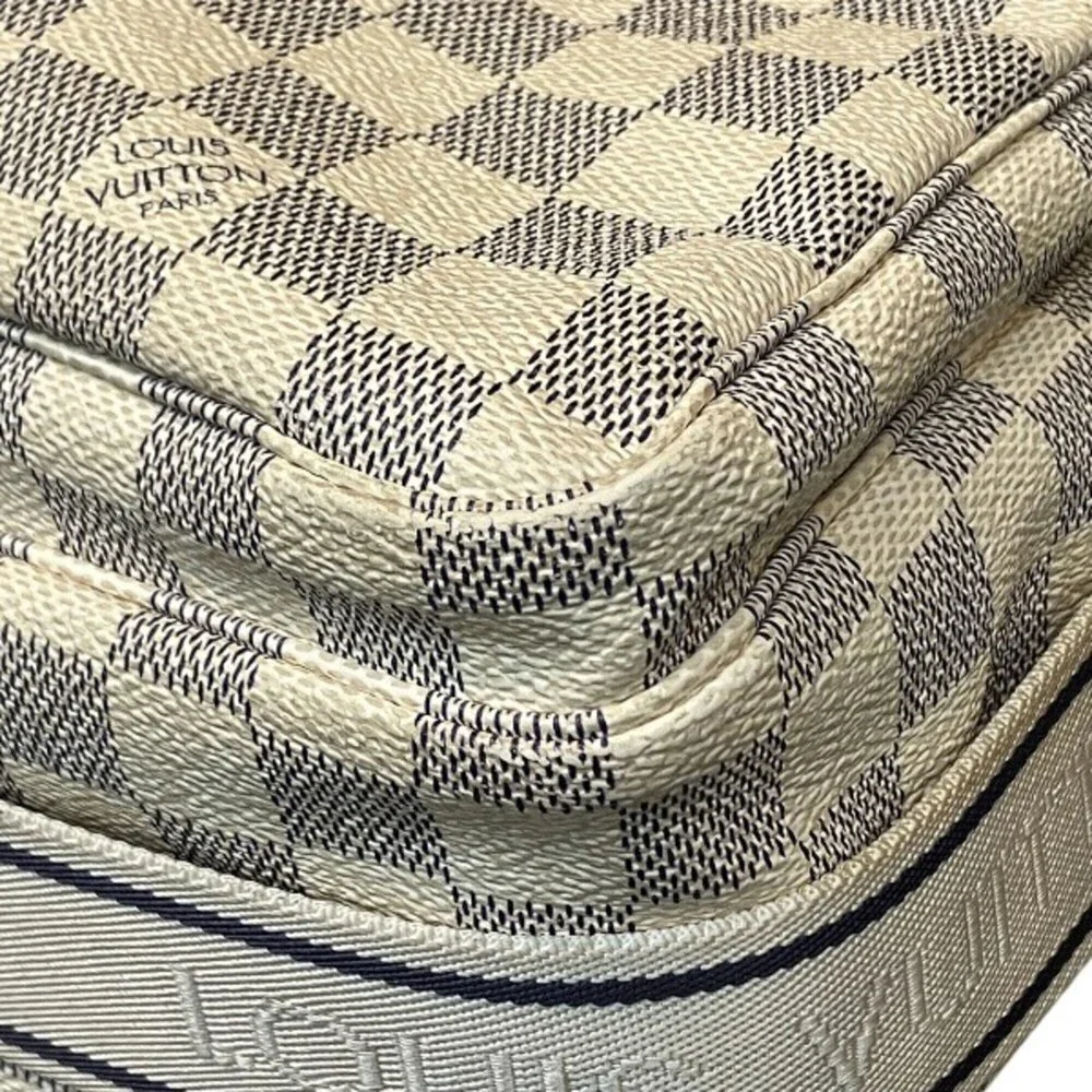 Louis Vuitton Damier Azur Crossbody Bag in White and Light Gray